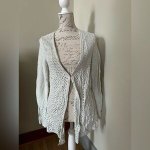 Women's Open Knit Cardigan Sweater